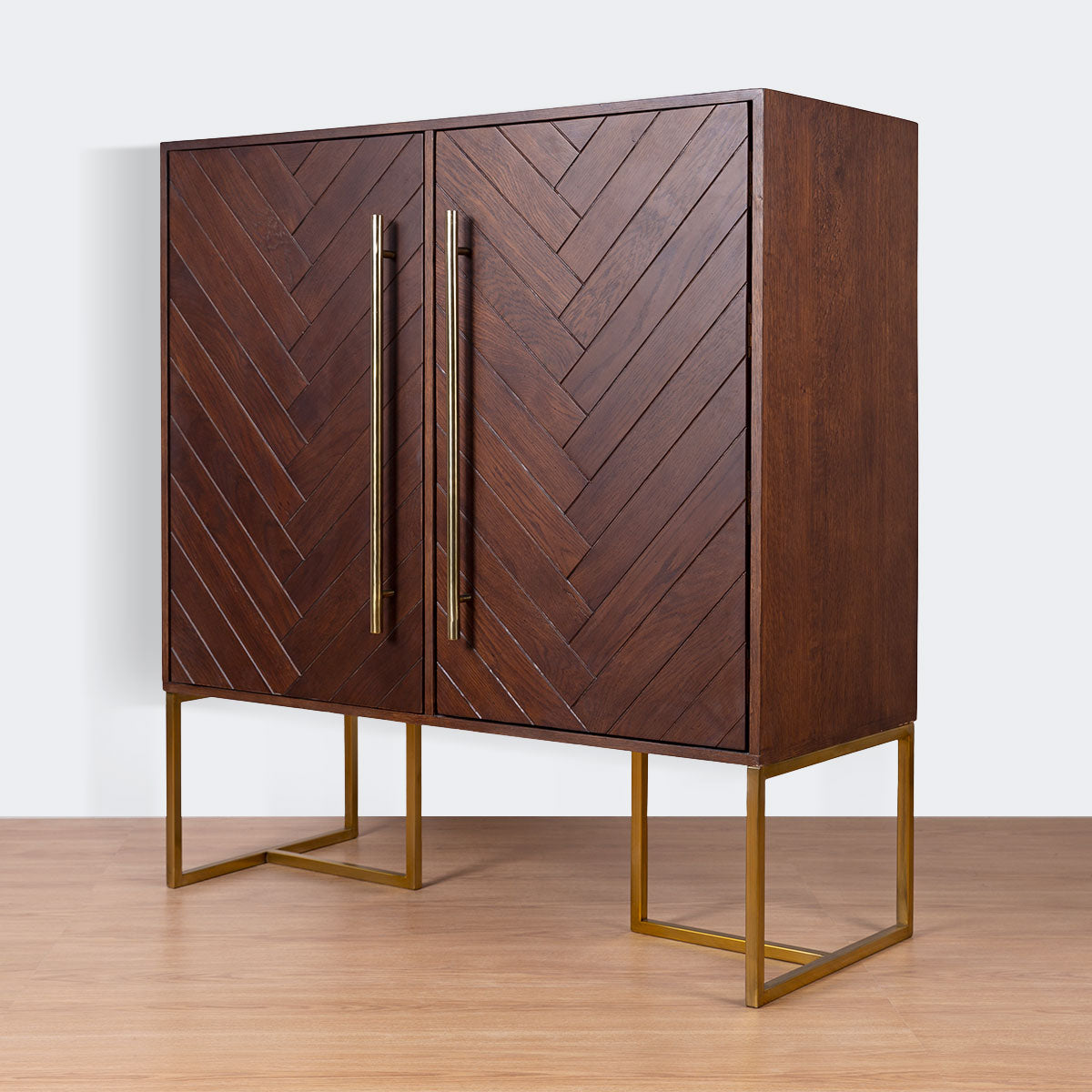 Walnut Gold Bar Cabinet – IAAH