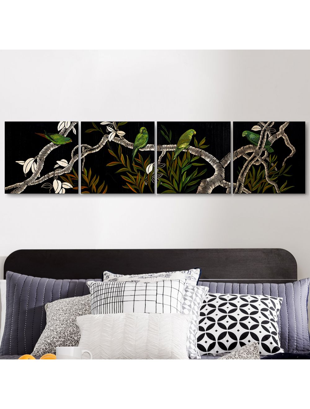 The Parliament Of Birds - Set Of 4 Panels