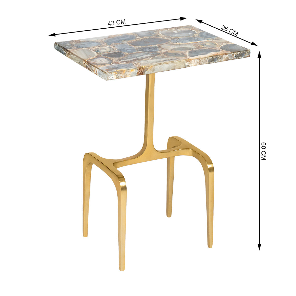 Carlo Accent Table With Rectangular Top -  - IAAH