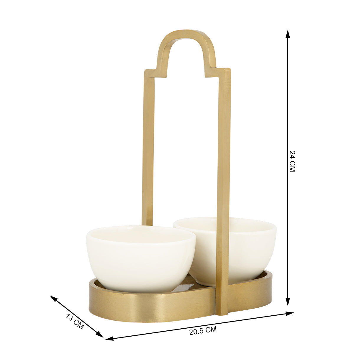 Arnaut Ceramic Bowls with Scalloped Stand-IAAH