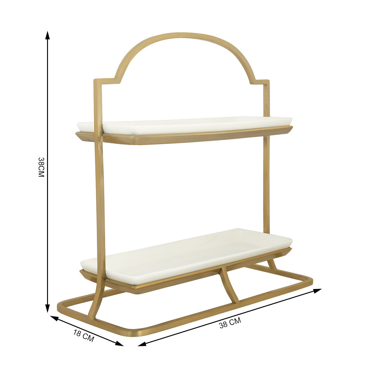 Arnaut Ceramic Tray Two Tier Stand-IAAH