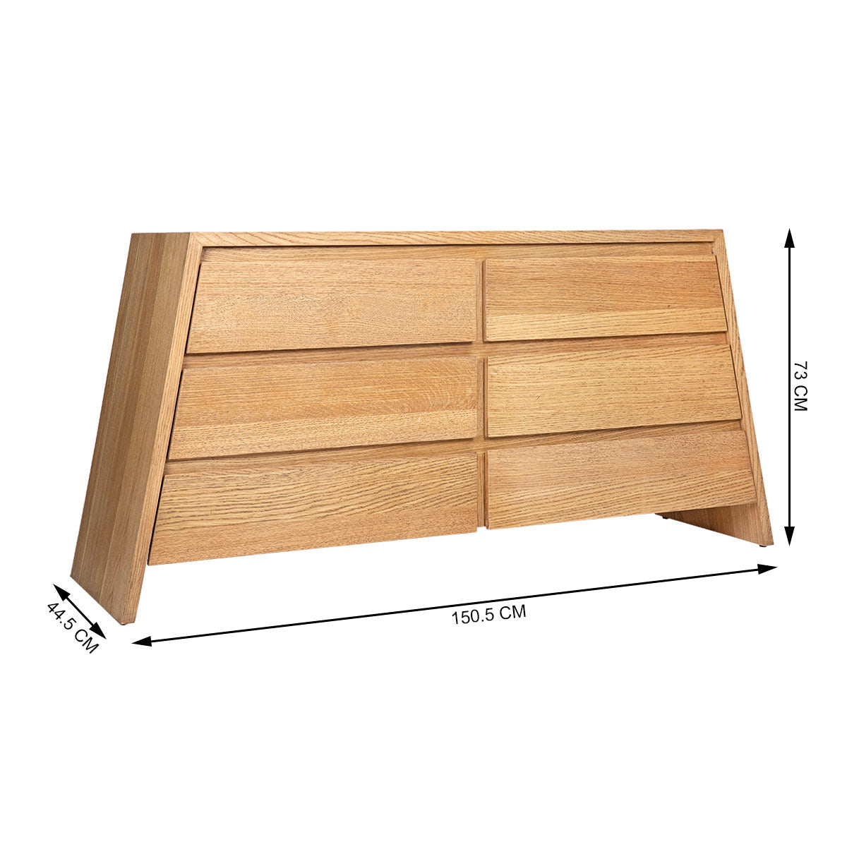 Alice Chest of Drawers Oak Veneer Bald Eagle Cabinet – IAAH