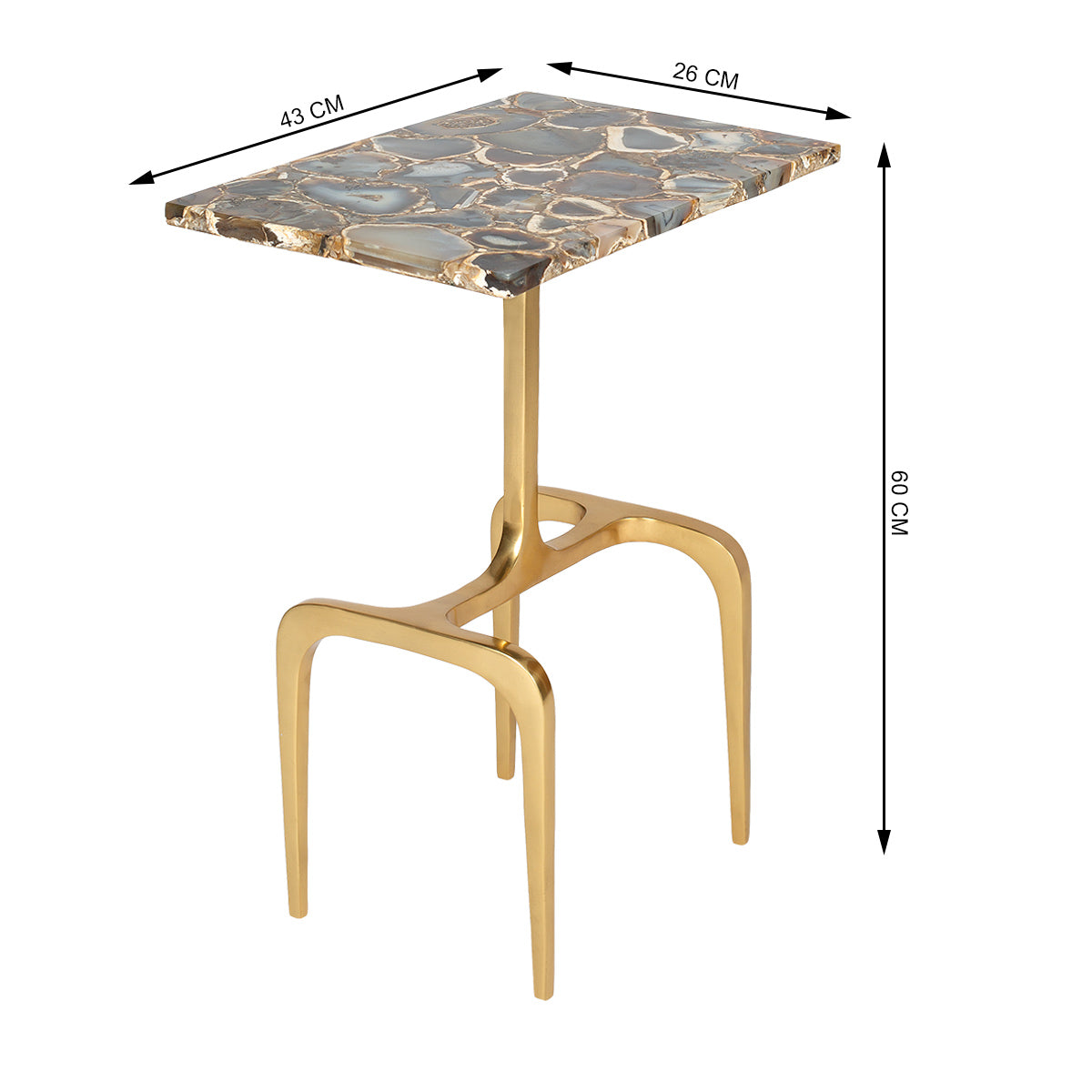 Carlo Accent Table With Rectangular Top -  - IAAH
