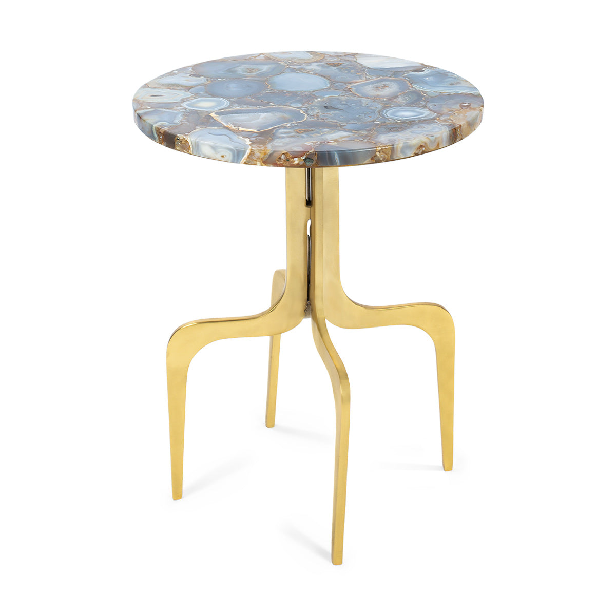 Carlo Accent Table With Round Top -  Grey - IAAH