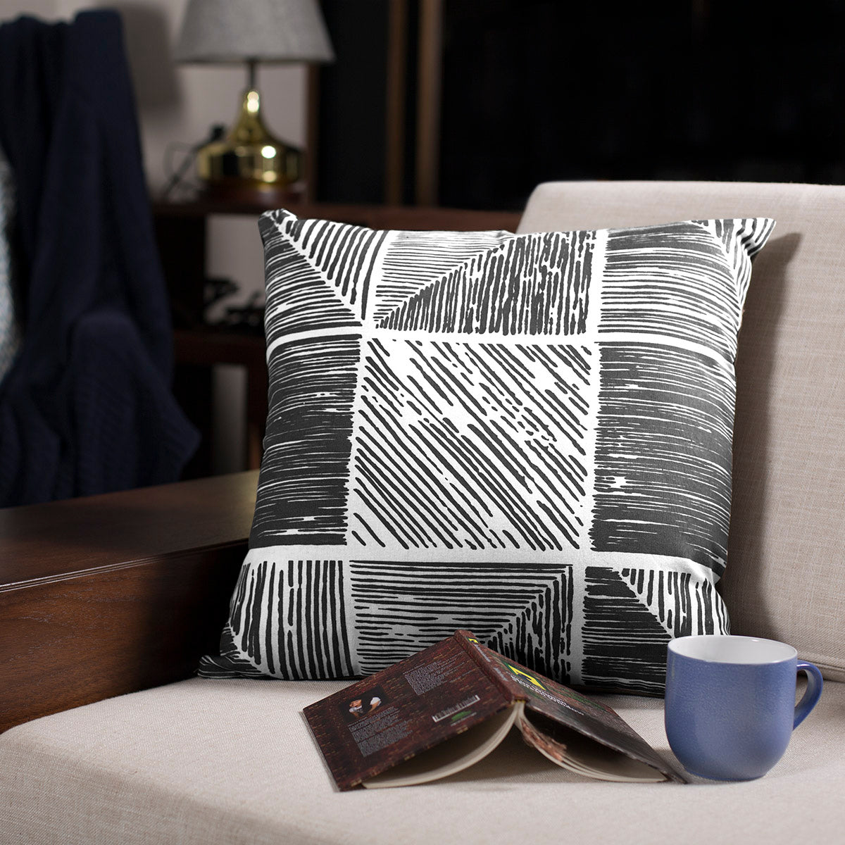 Graphite Geometrics Cushion -  - IAAH