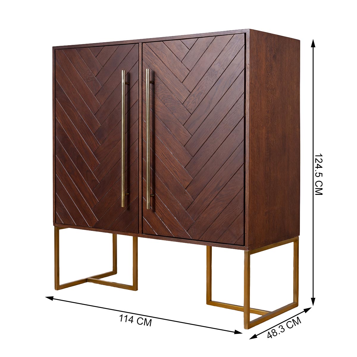 Walnut Gold Bar Cabinet -  - IAAH