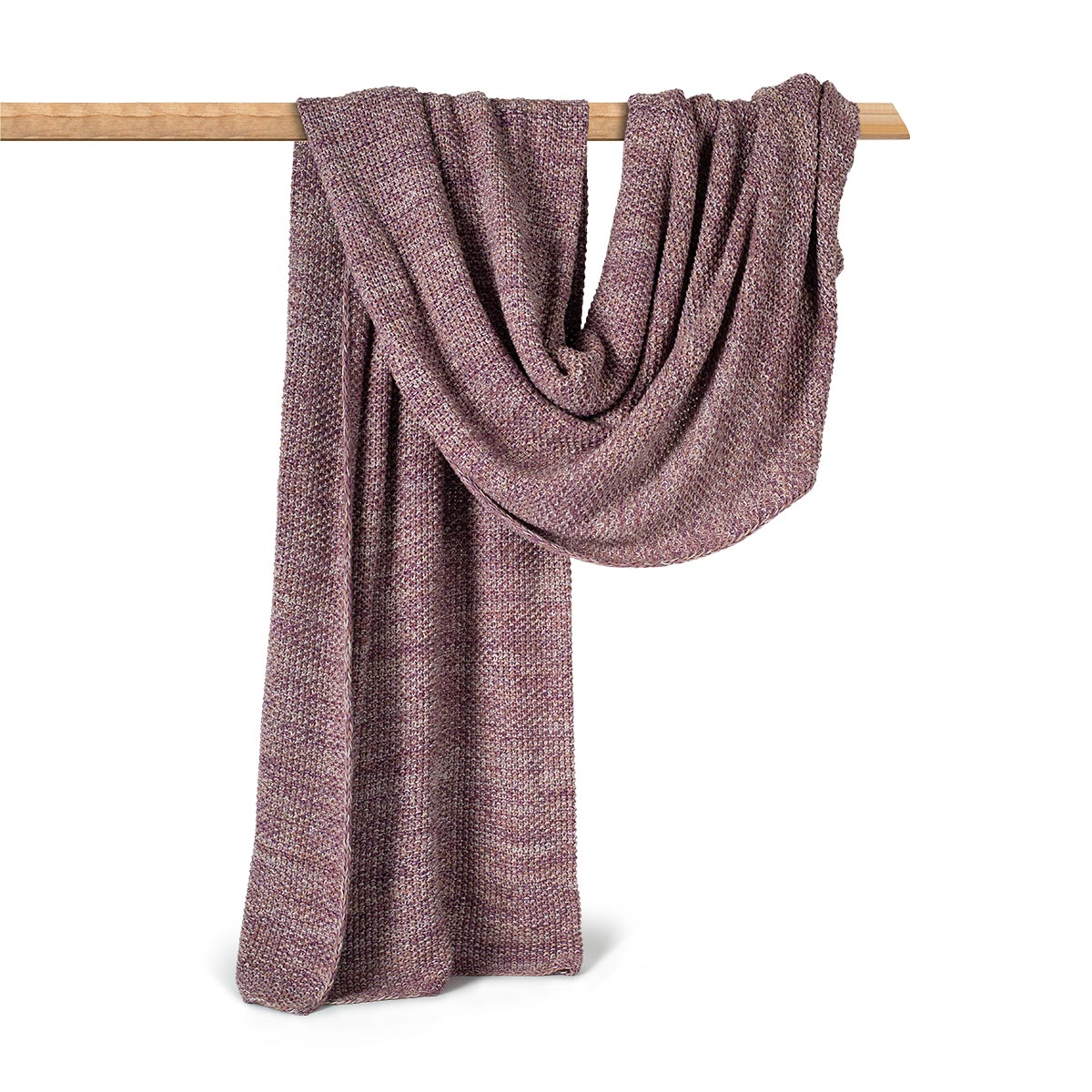 Mauve Knit Woven Throw -  - IAAH
