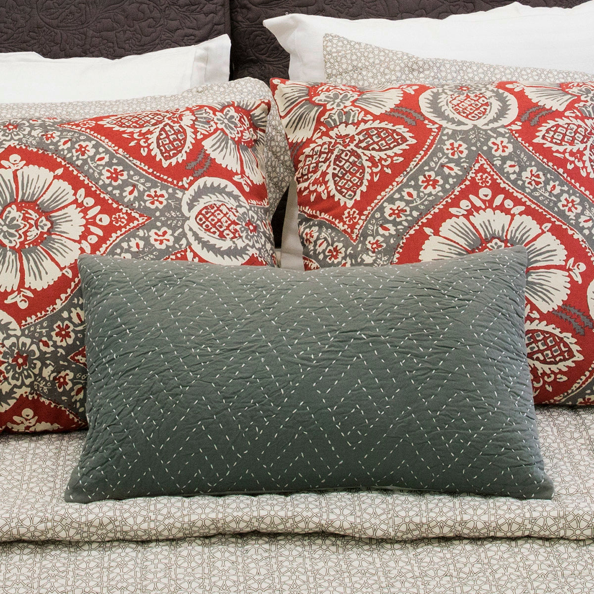 Kite Kantha Cushion -  - IAAH