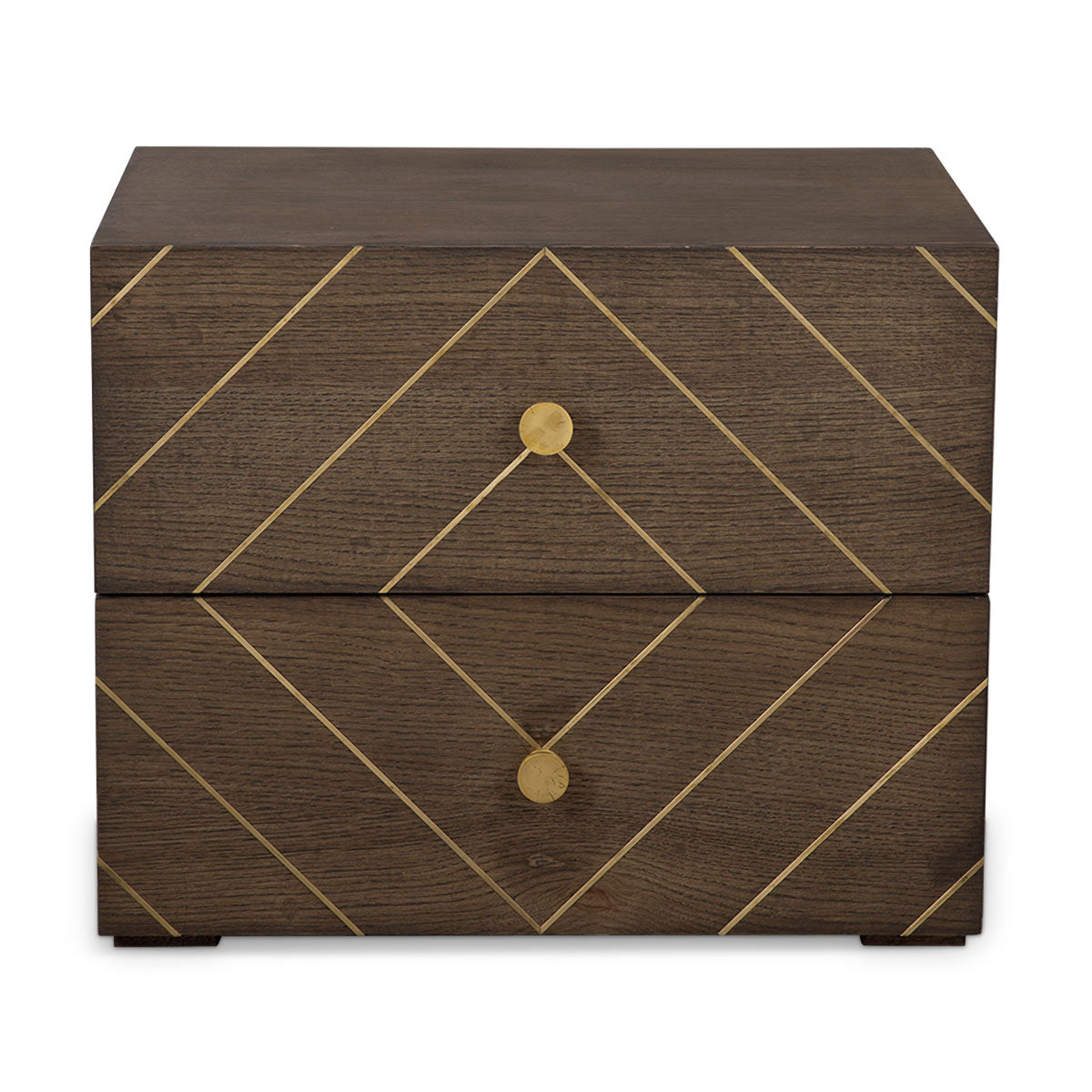 Toulous Bedside Table -  Oak Veneer - IAAH
