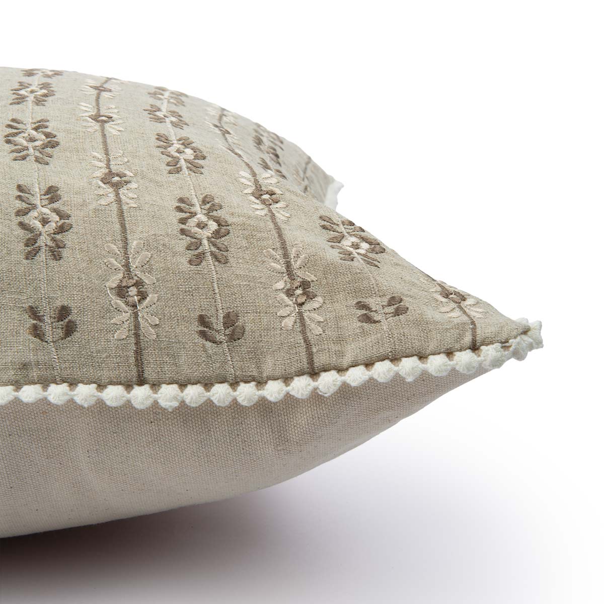 Ivory Handwoven Cushion-IAAH