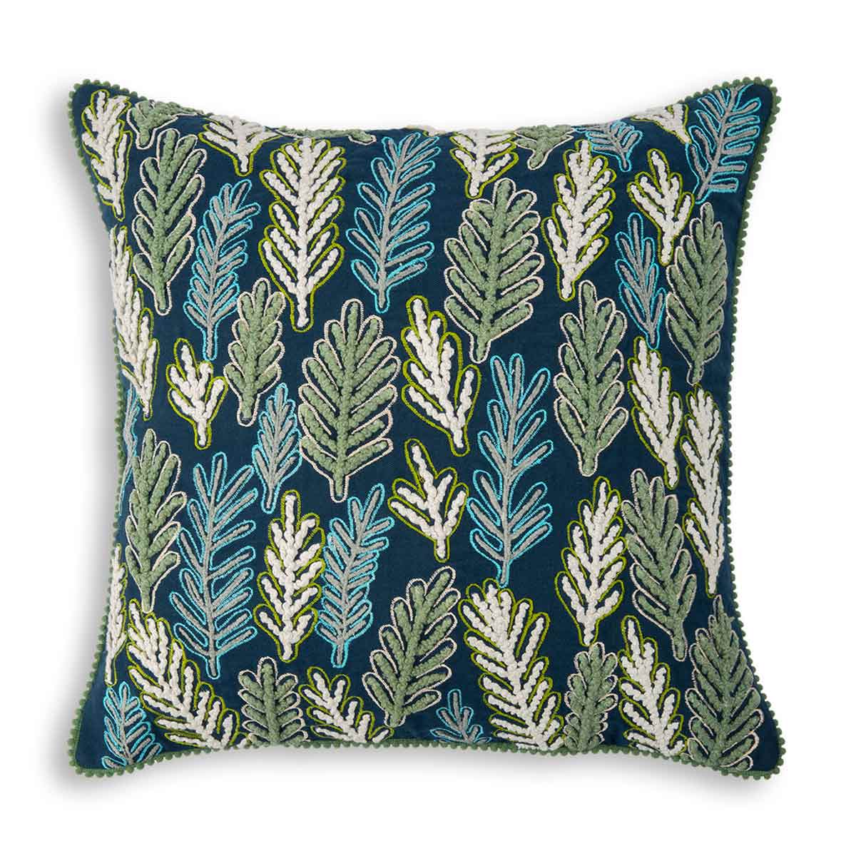 Coral Embroidered Cushion-IAAH