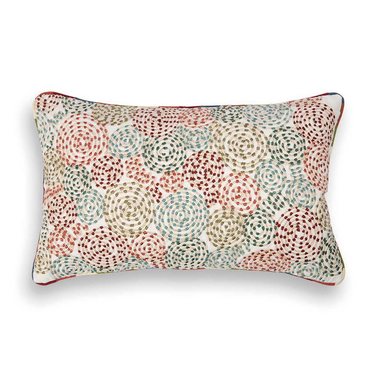 Multi-coloured Embroidered Cushion