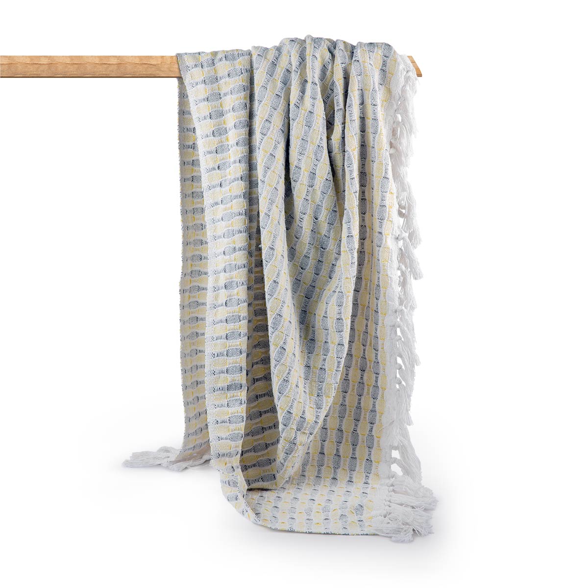 Beige Cotton Throw-IAAH