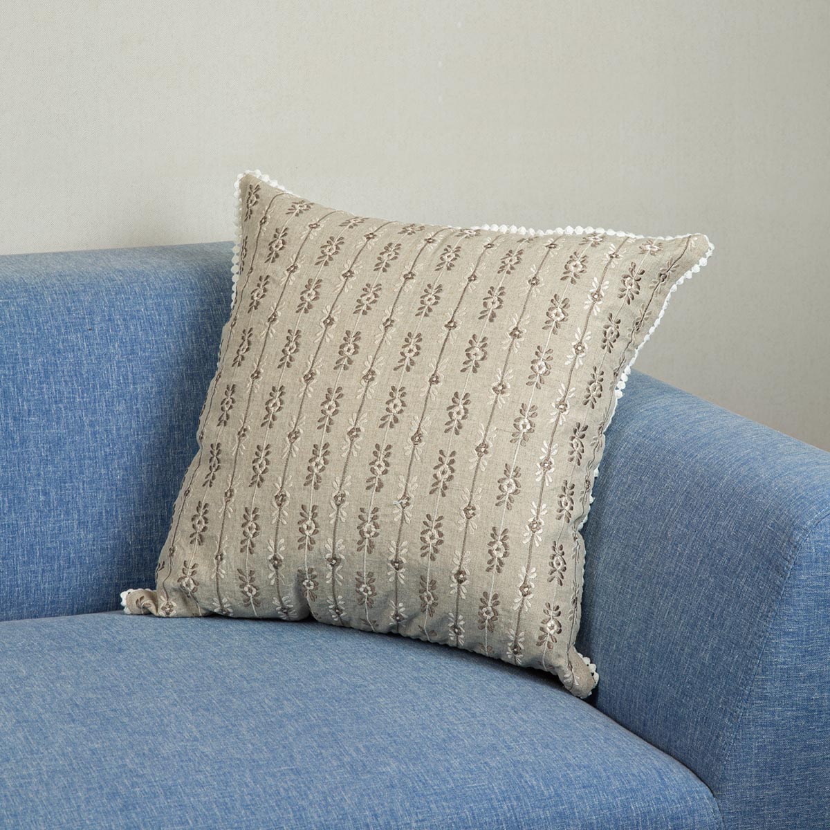 Ivory Handwoven Cushion-IAAH