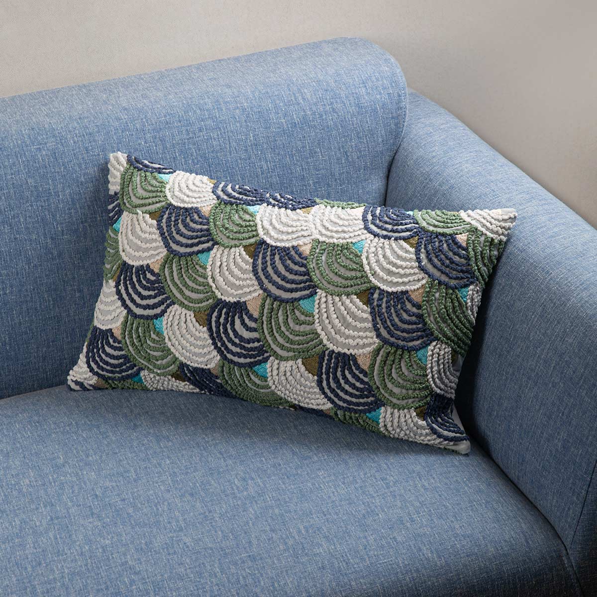 Classic Arc Embroidered Cushion-IAAH