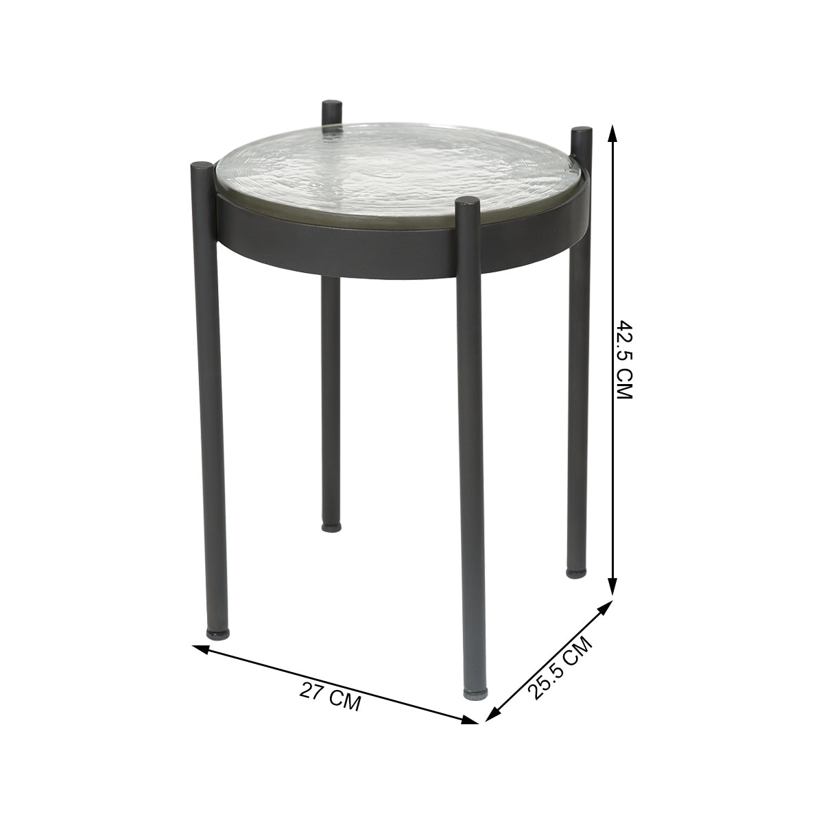Glass Brick Side Table -  - IAAH
