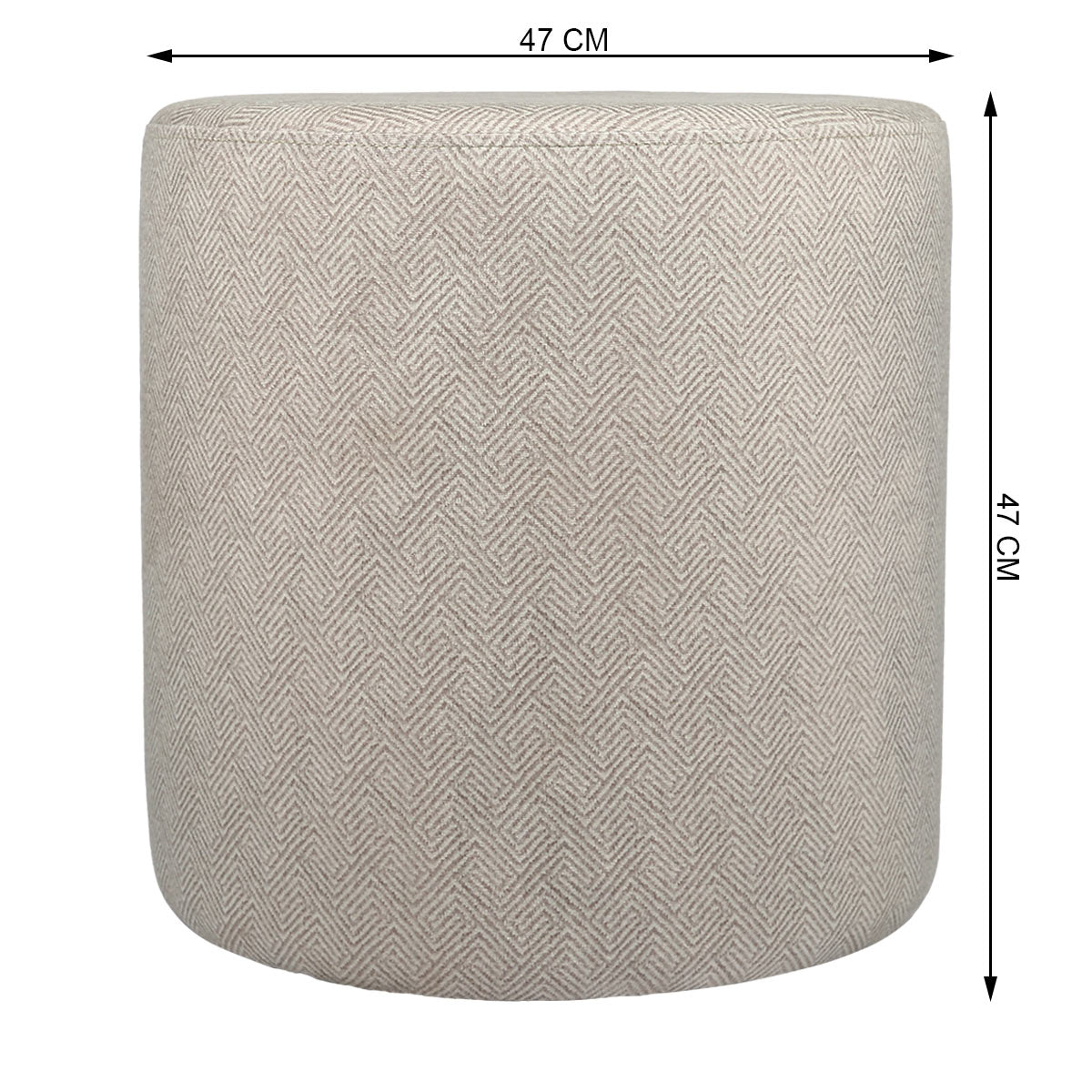 Amber Cylindrical Pouffe
