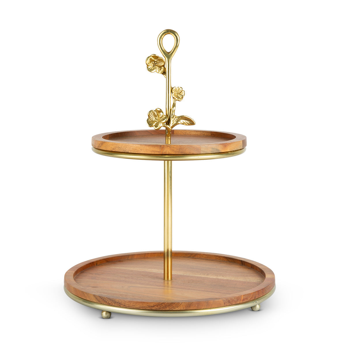 Wooden Leaf Cake Stand