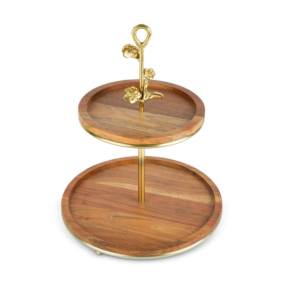 Wooden Leaf Cake Stand