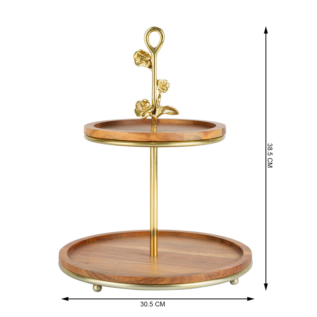 Wooden Leaf Cake Stand
