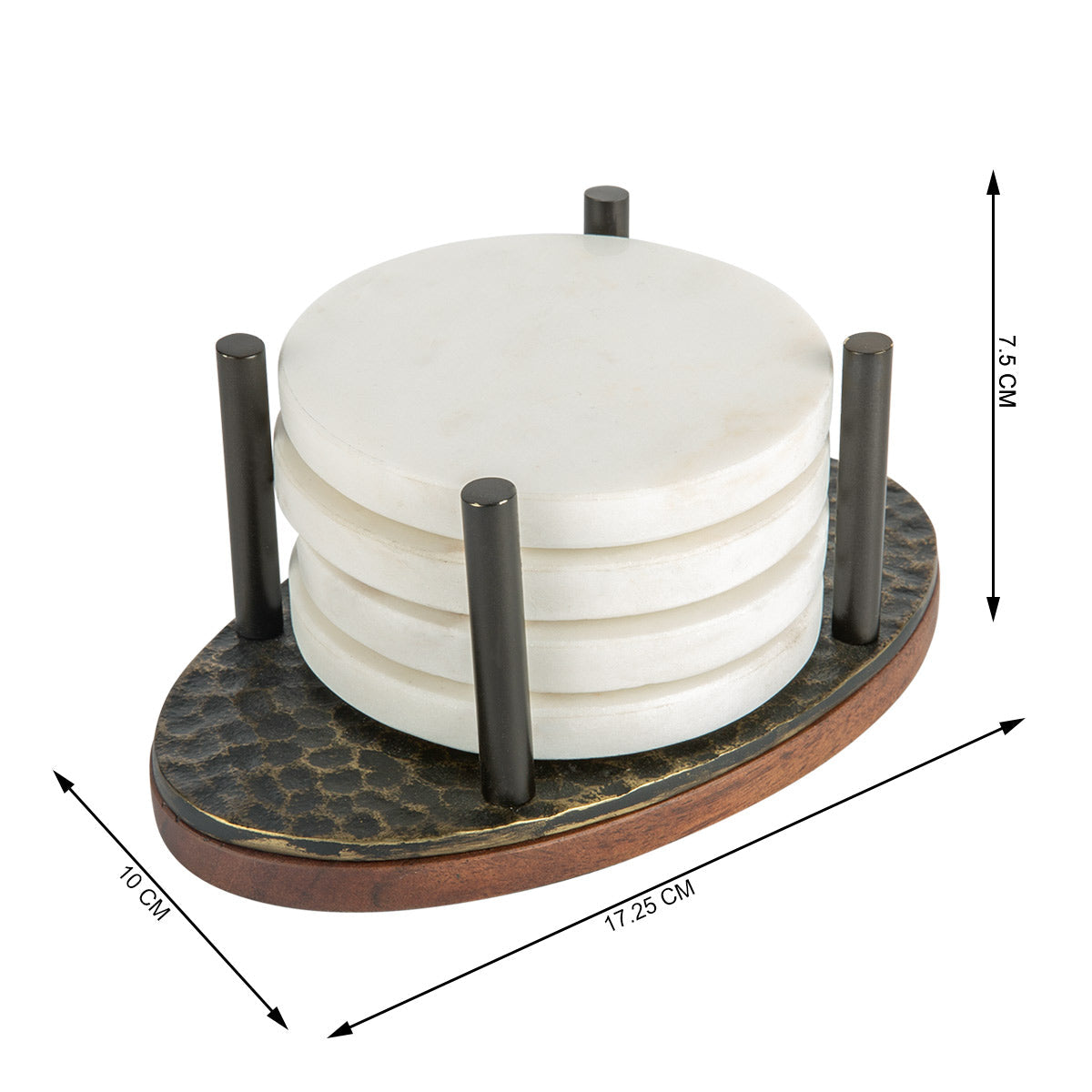 Metalen Hammered Coaster