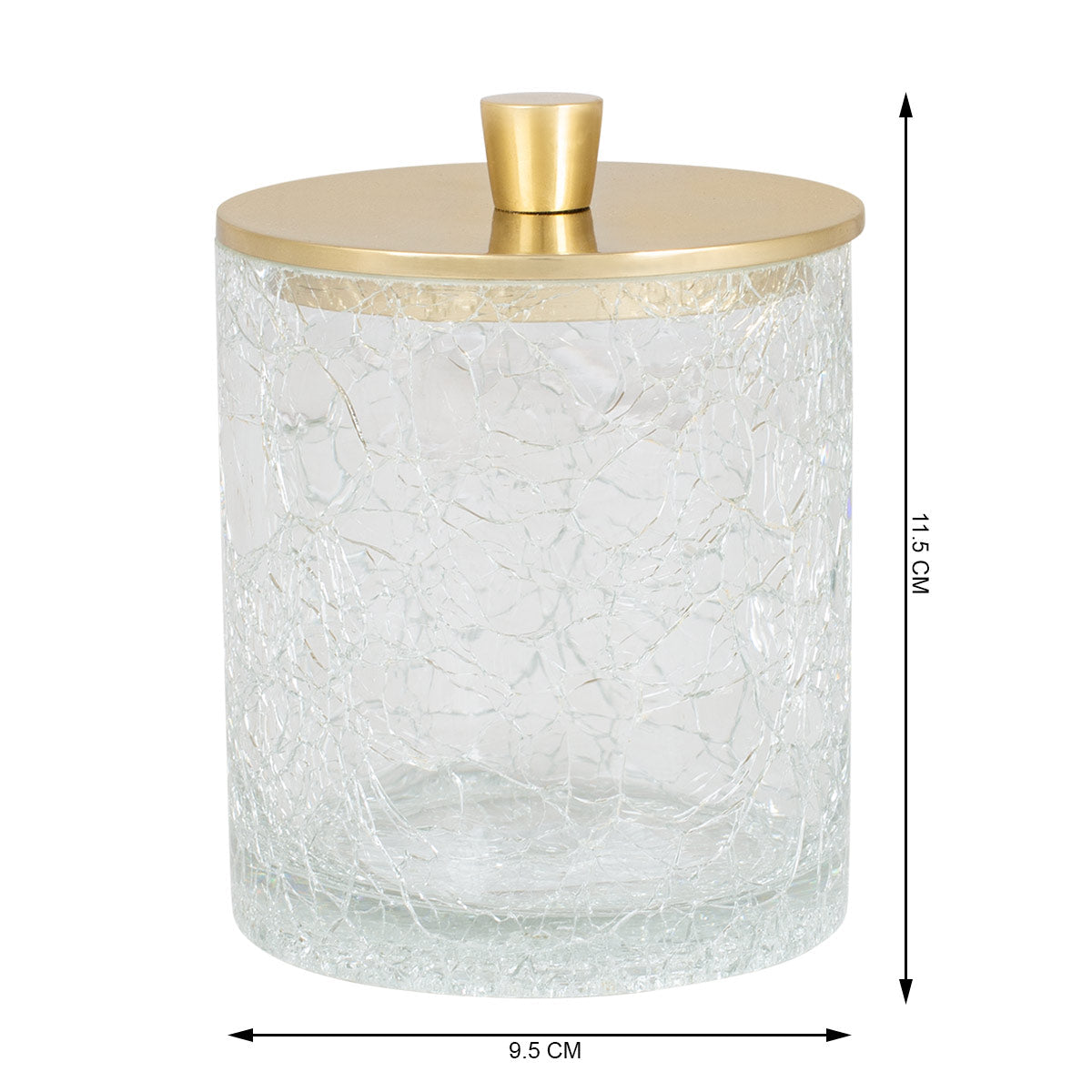 Crackle Glass Storage Jar-IAAH