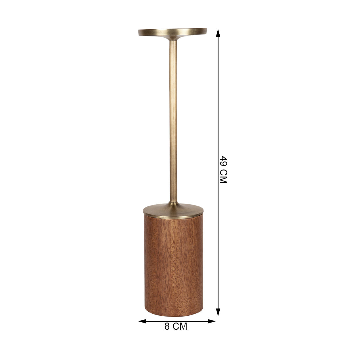 Sleek Gold Pillar Holder