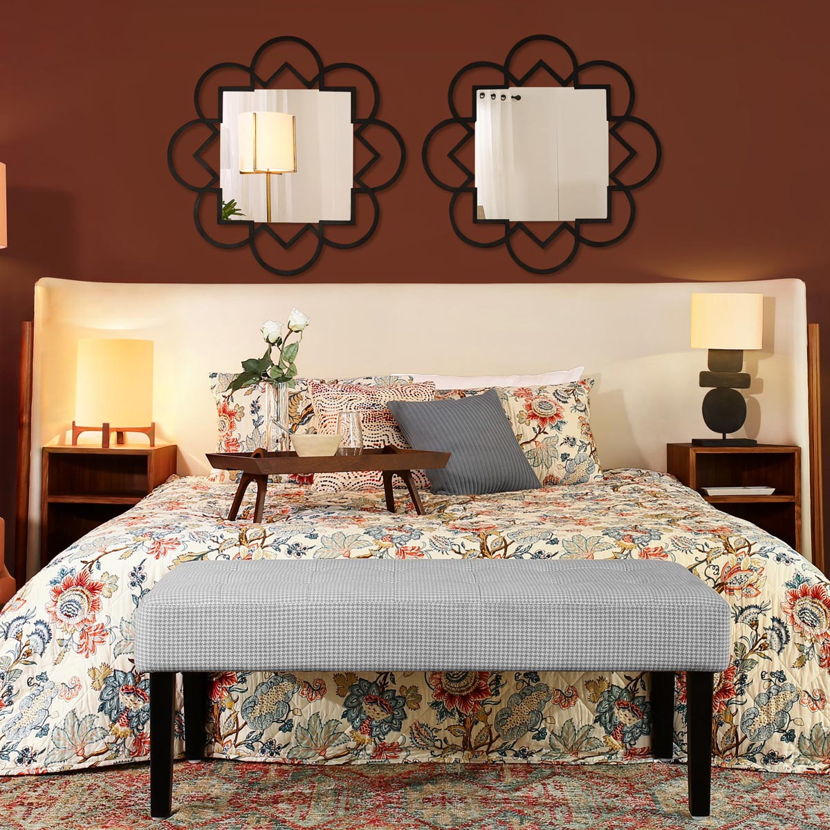 Scott King Size Upholestered Bed -  - IAAH