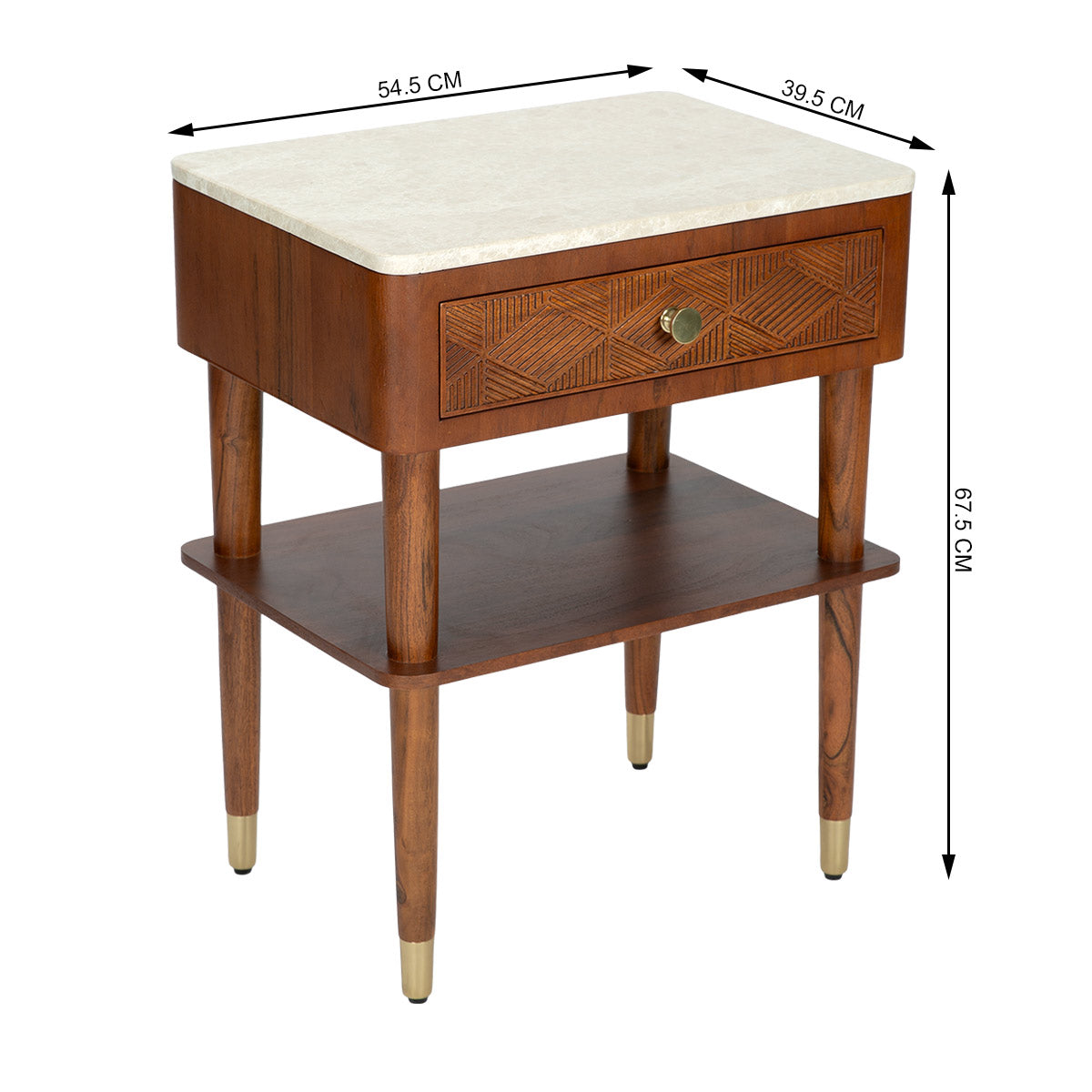 Debross Bedside Table -  - IAAH