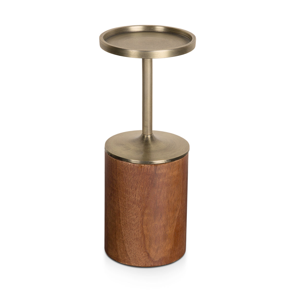 Sleek Gold Pillar Holder