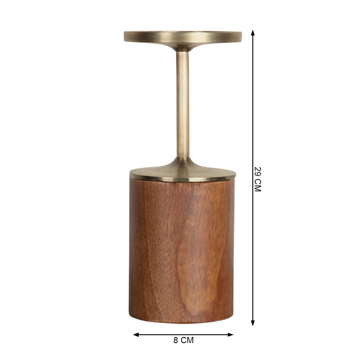 Sleek Gold Pillar Holder