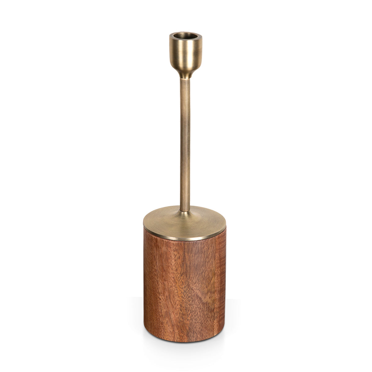 Sleek Gold Candle Holder