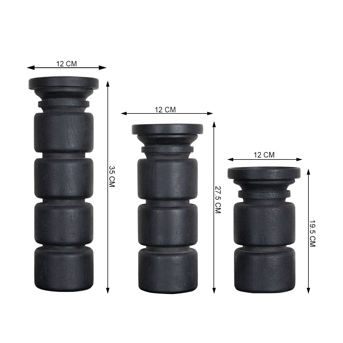 Pastoral Wooden Pillar Holder