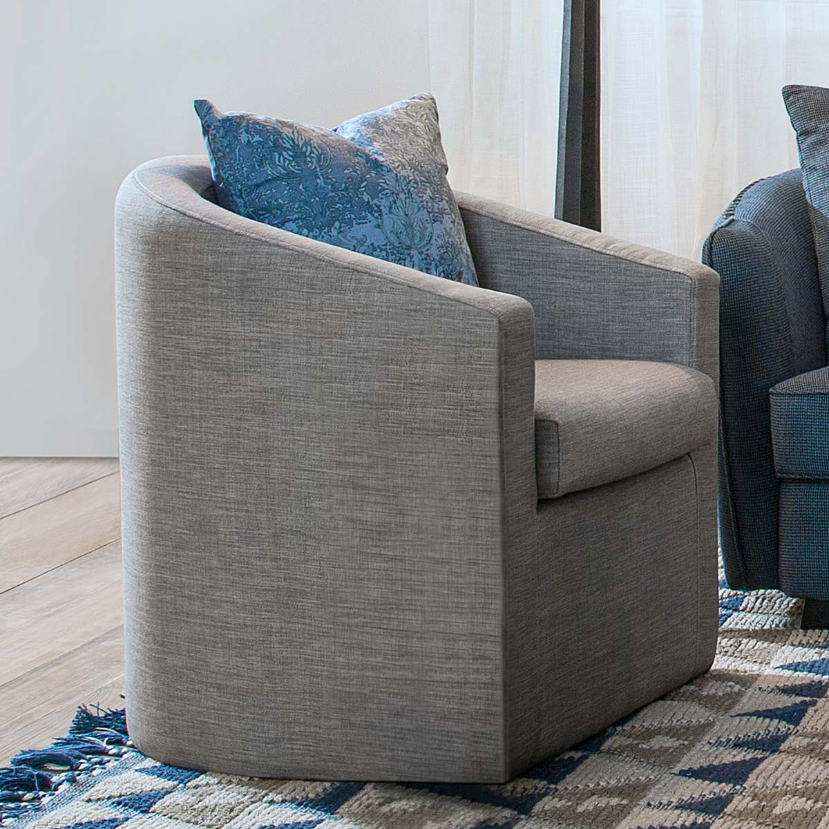 Accent Chair Blue Gray Armchair Handy Living Mindy Vibrant Multi