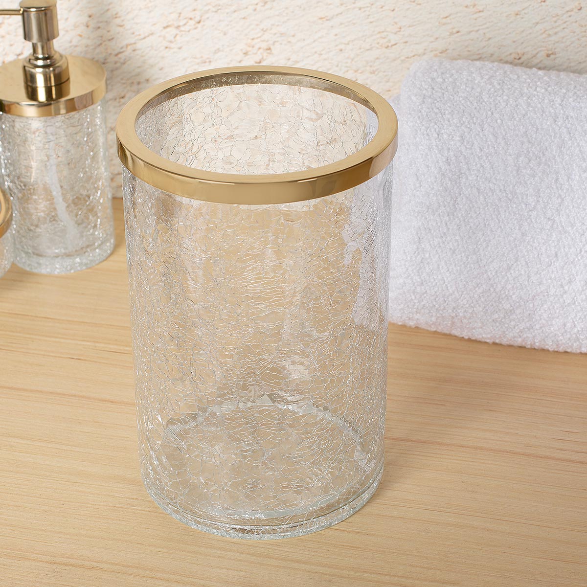 Crackle Glass Chic Bin -  - IAAH