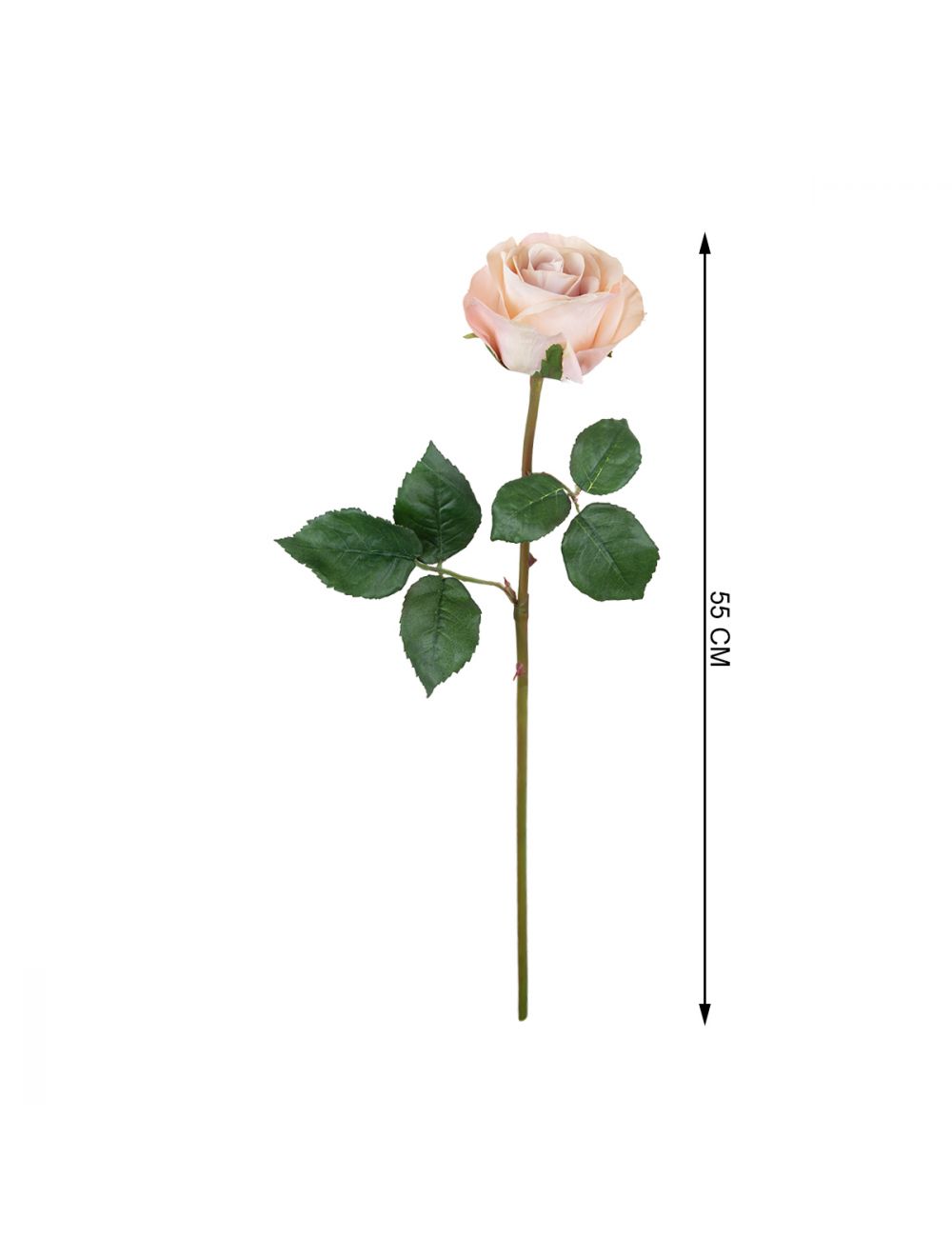 Stemmy Roses Classic Pink Rose Stem for Romantic Home Decor - IAAH