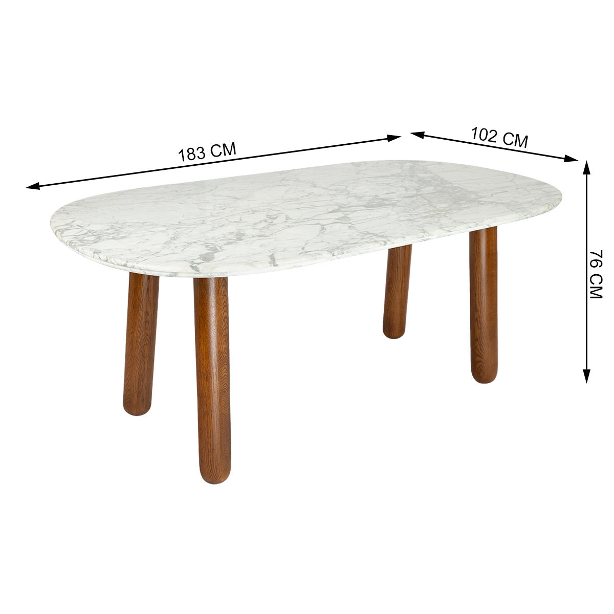 Claudet Marble Dining Table-IAAH