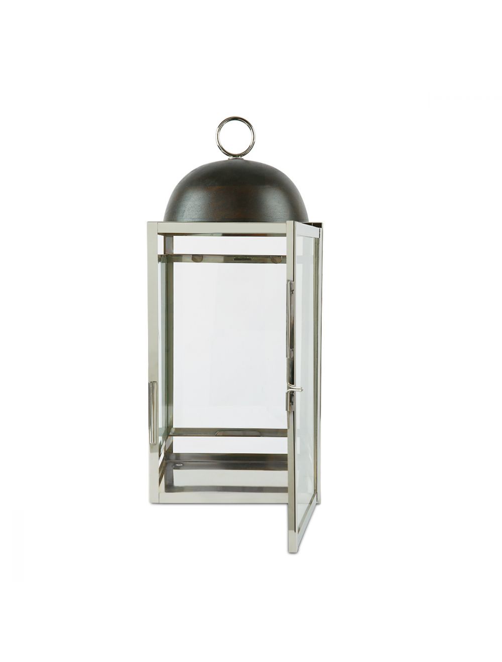 Moksha Wooden Dome Silver Lantern