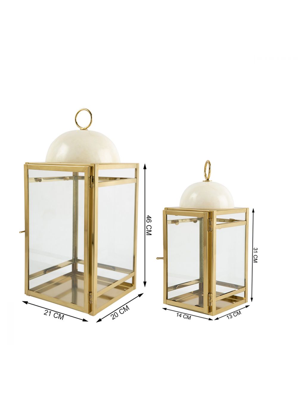 Moksha Marble Dome Gold Lantern