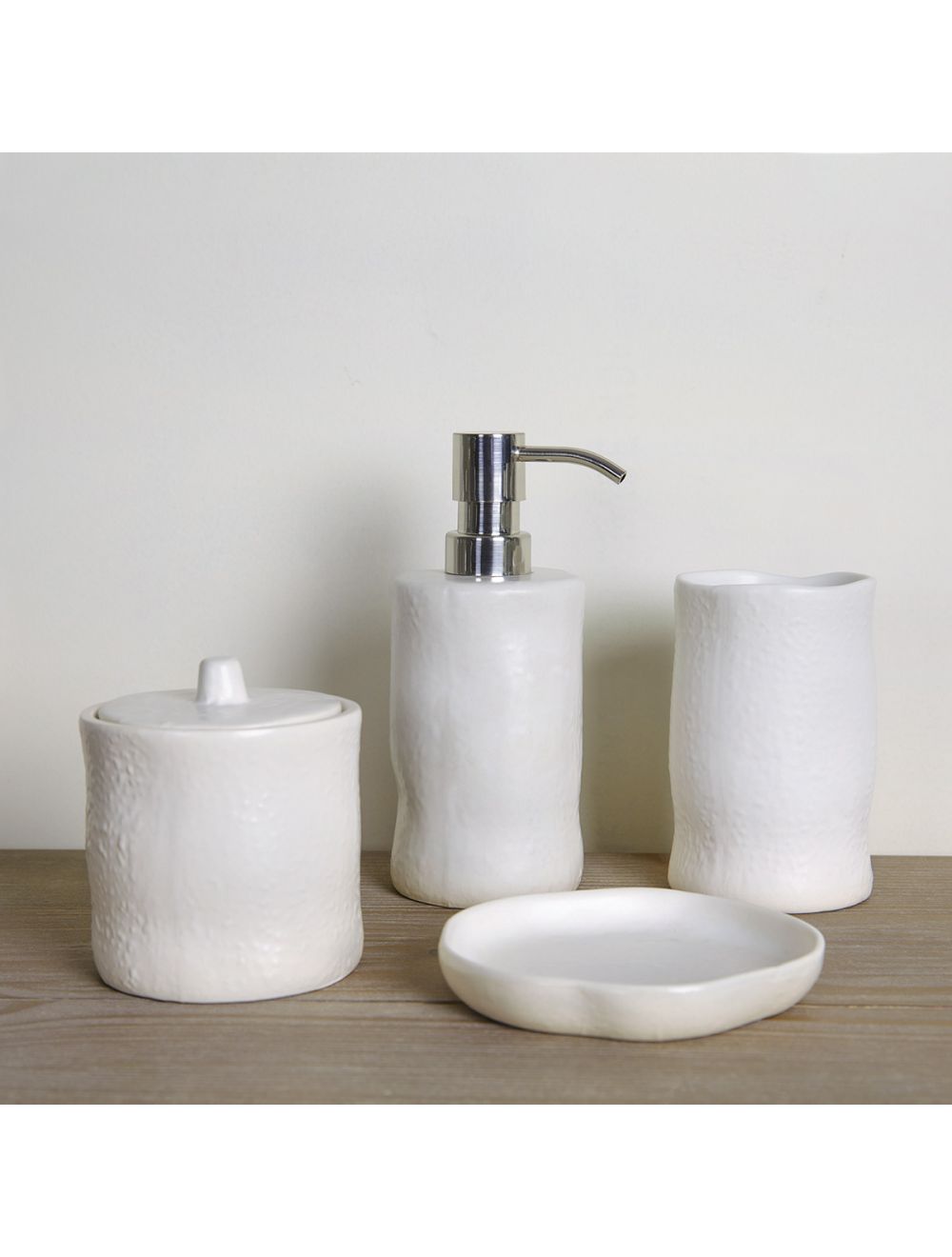 Jean Textured Bathroom Set of 4-IAAH