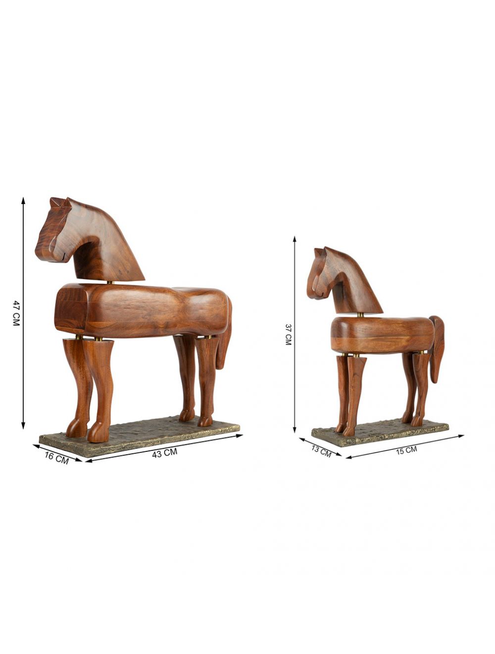 Bronco Wooden Sculpture-IAAH