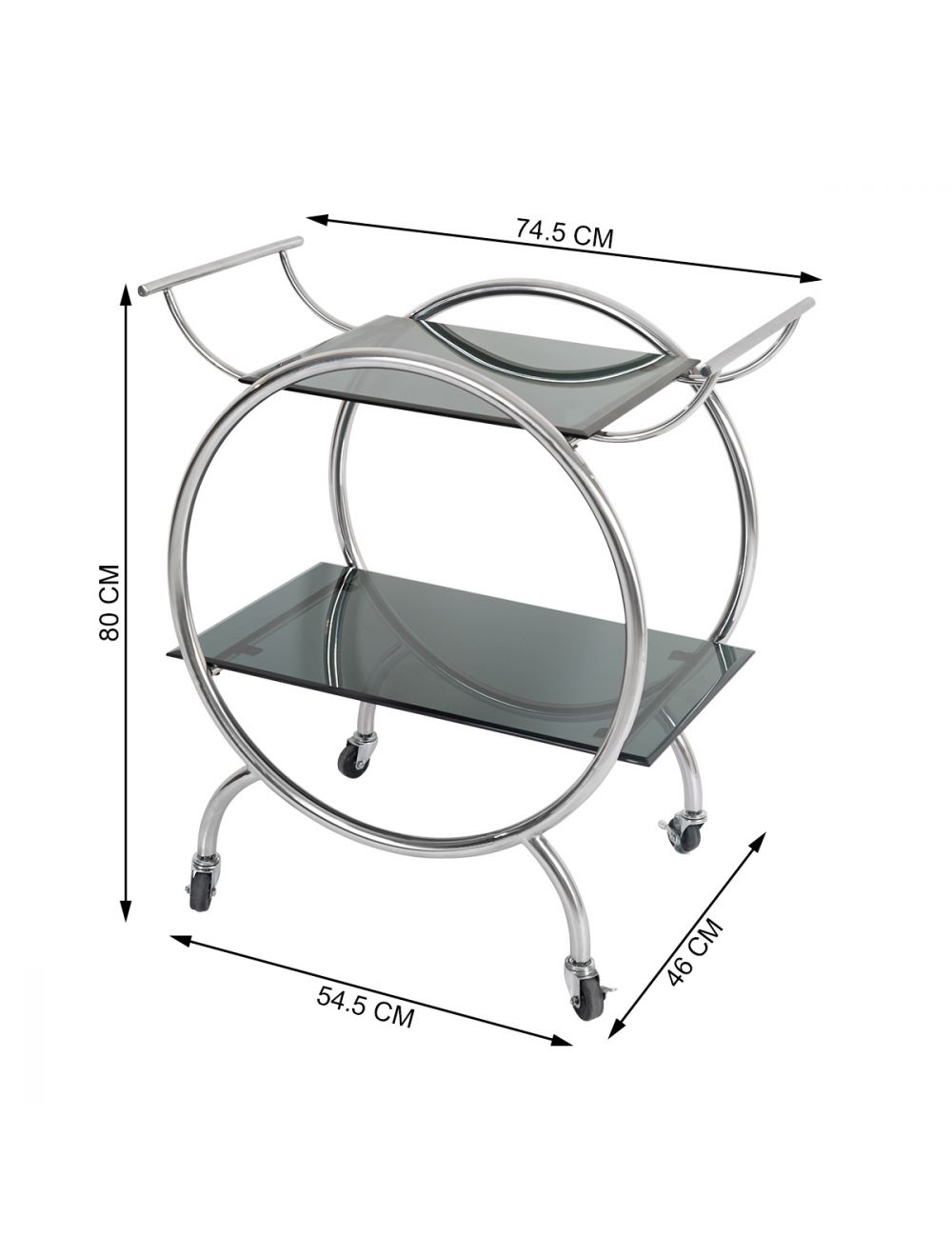 Global Glass Bar Trolley-IAAH