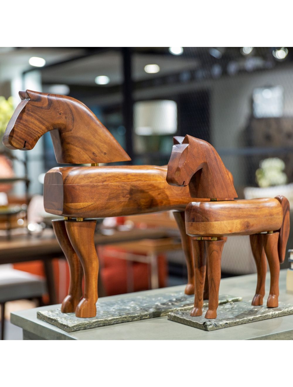 Bronco Wooden Sculpture-IAAH