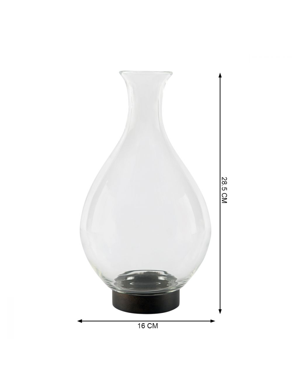 Carol Clear Glass Vase-IAAH