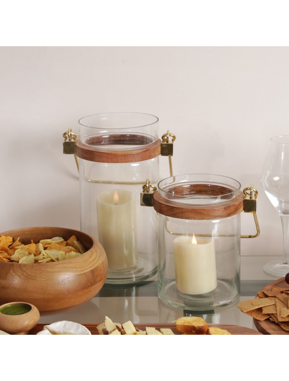 Clear Glass Hanging Lantern-IAAH