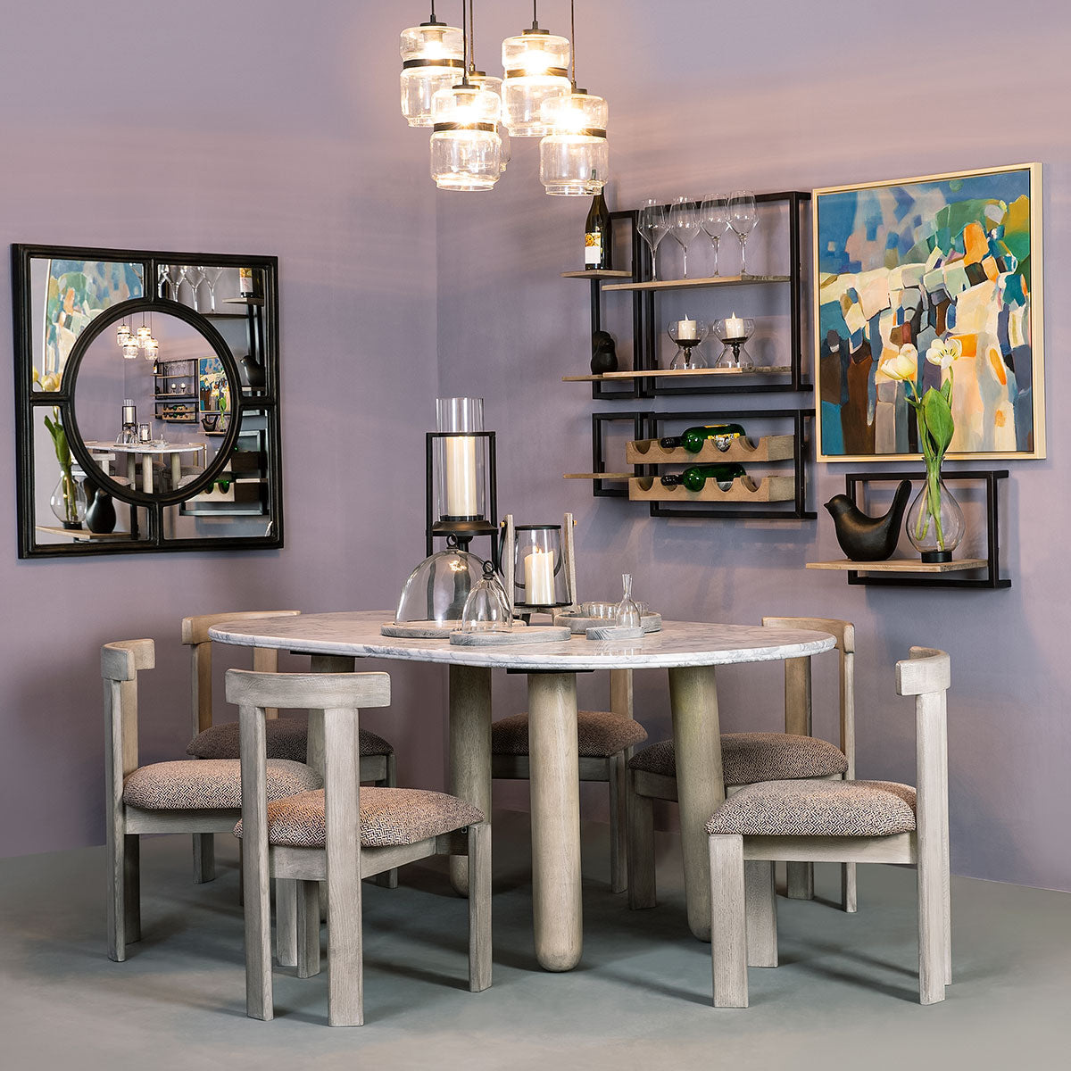 Claudet Marble Dining Table-IAAH