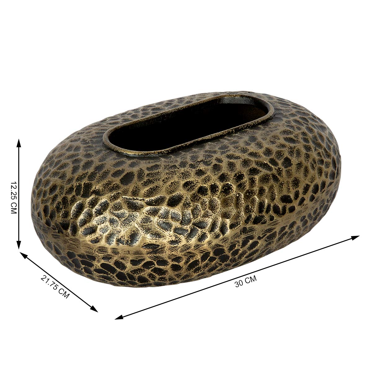 Metalen Hammered Vase