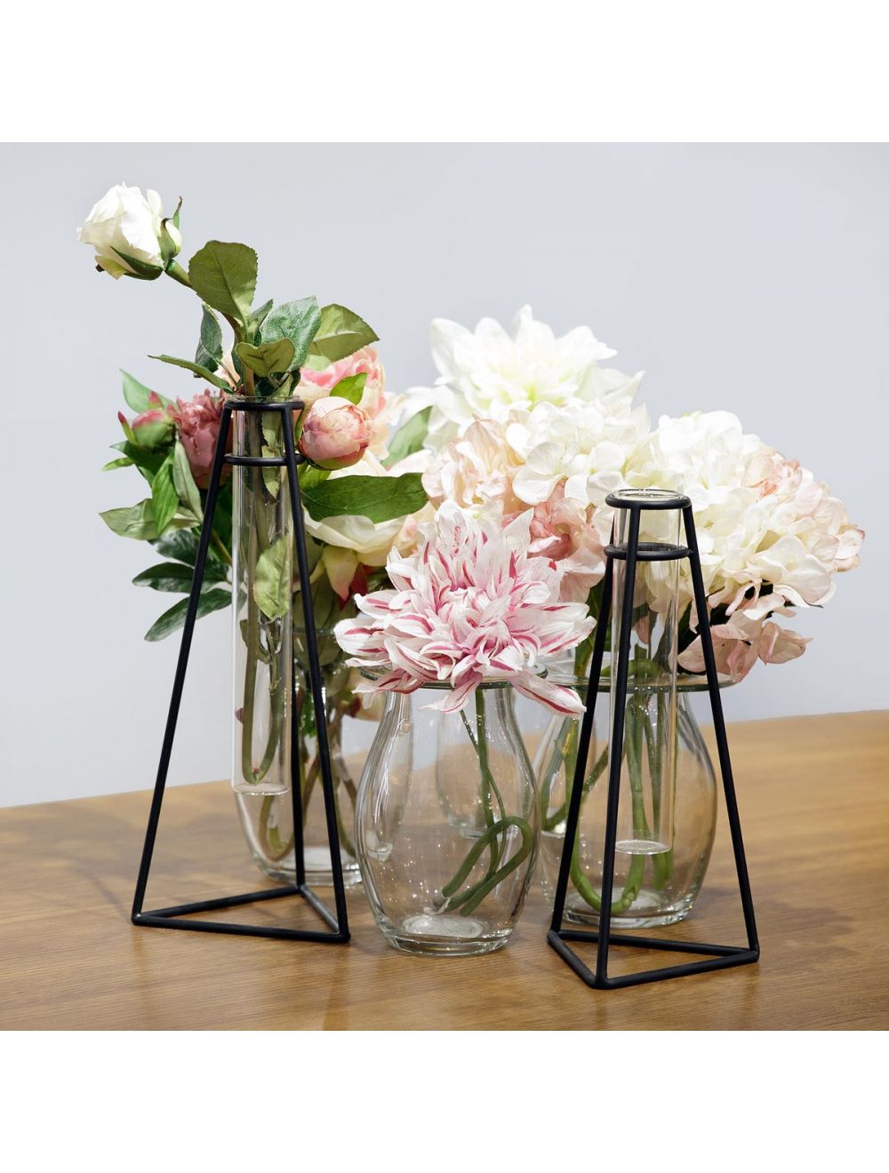 Concave Glass Tube Vase-IAAH