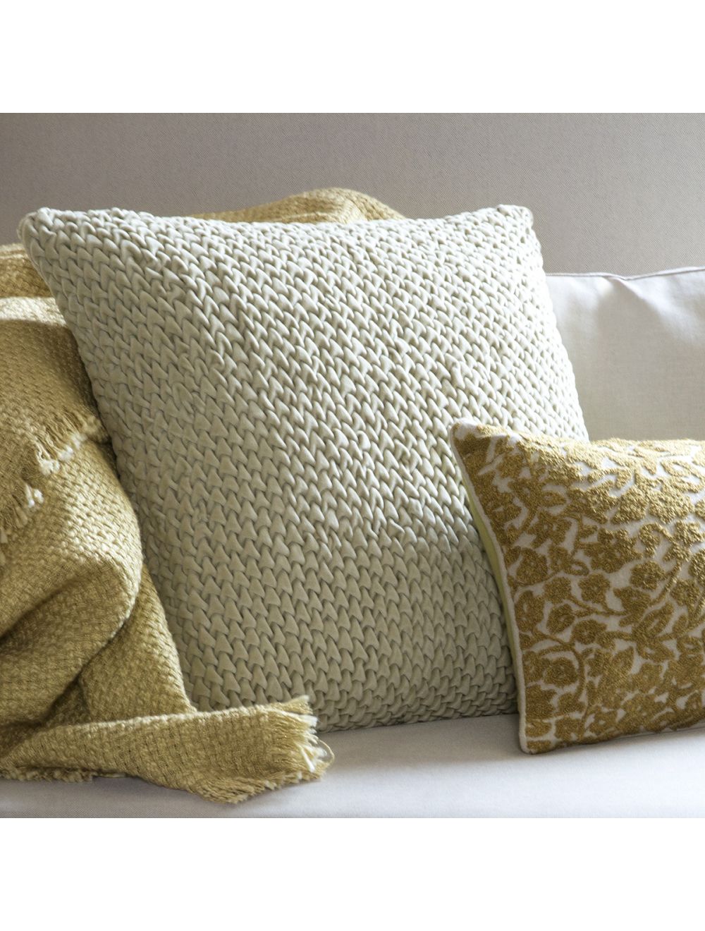 Smocked Velvet Cushion