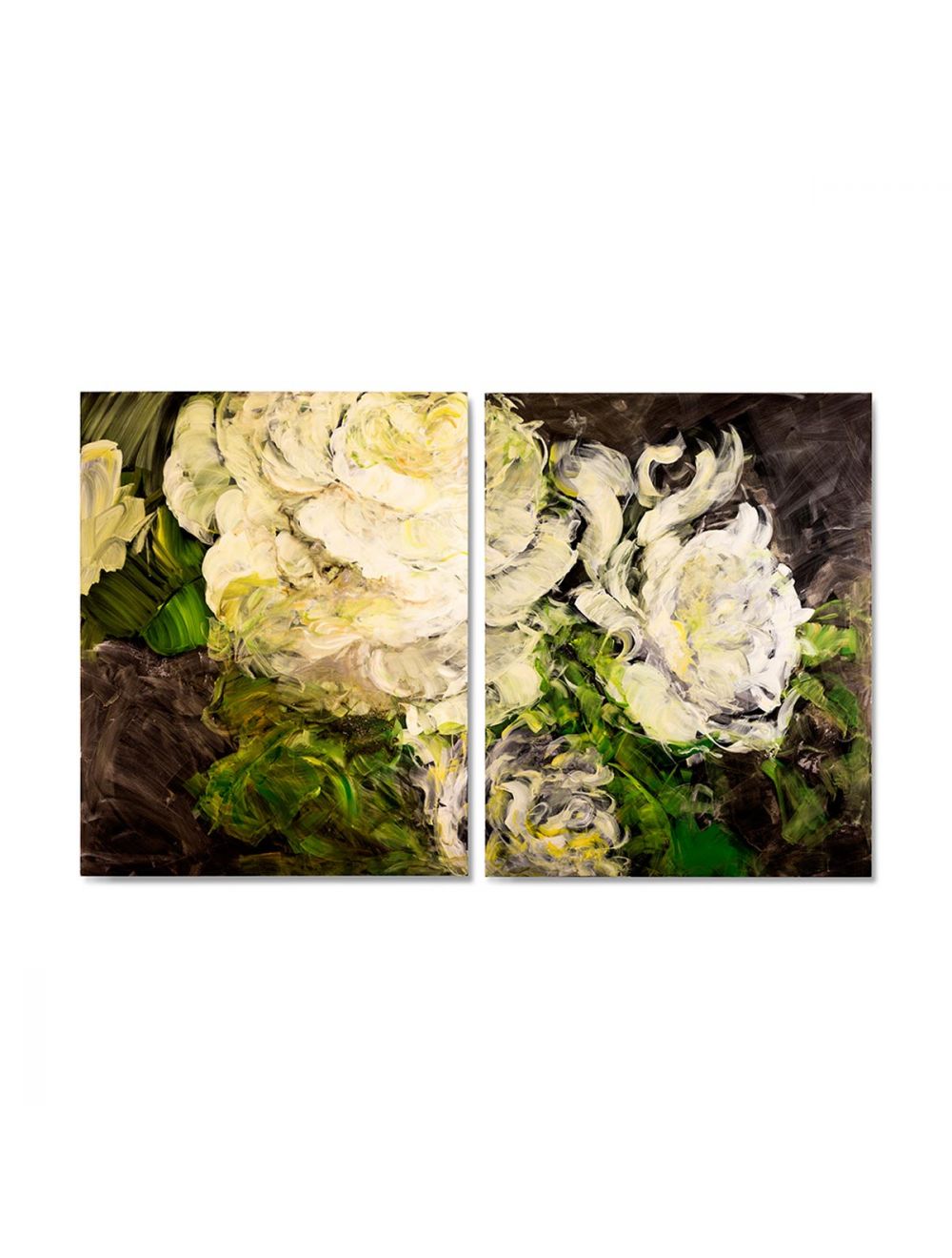 Delicate Flowers Hand Painted Wall Panel-IAAH